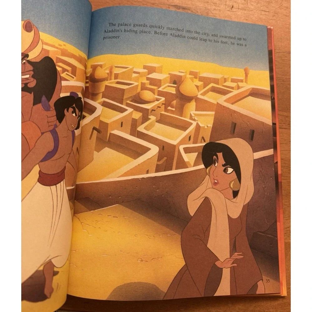 Vintage Disney's Aladdin Hardcover Book Adapted‎ by Don Ferguson 90s